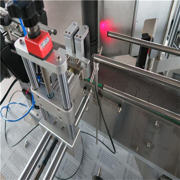 සම්මත ස්වයංක්‍රීය වට බෝතල් ලේබල් කිරීමේ යන්ත්‍රය ඉදිරිපස සහ පසුපසට