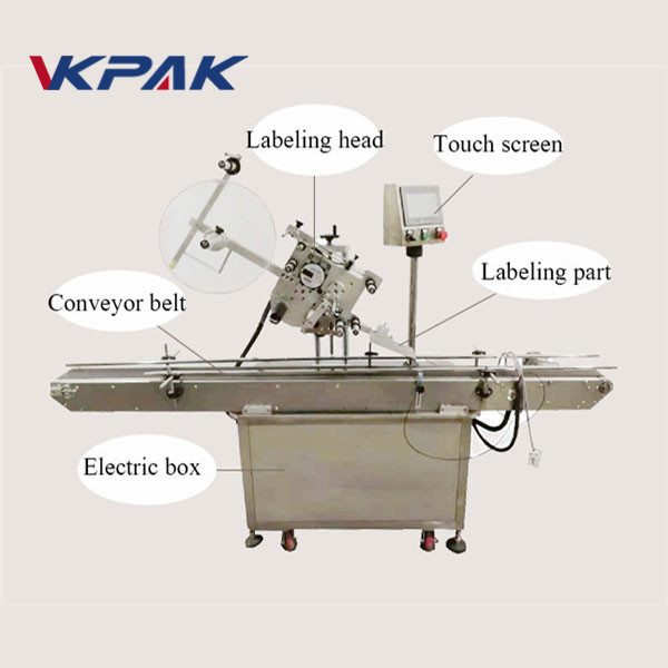 විදුලි අක්ෂි ස්වයංක්‍රීය පැතලි මතුපිට ලේබල් යෙදුම් සැහැල්ලු ලේබල් යන්ත්‍රය